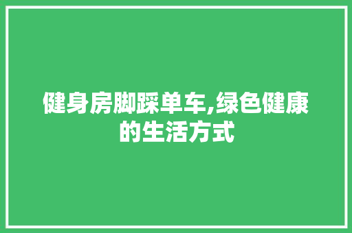 健身房脚踩单车,绿色健康的生活方式