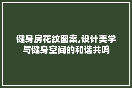健身房花纹图案,设计美学与健身空间的和谐共鸣