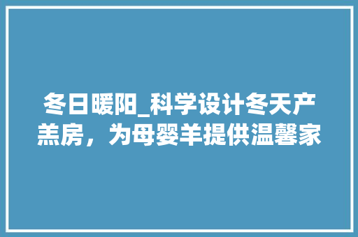 冬日暖阳_科学设计冬天产羔房，为母婴羊提供温馨家园