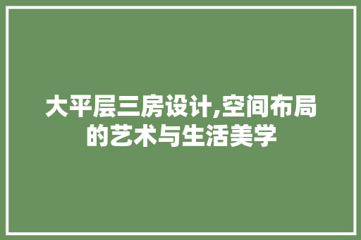 大平层三房设计,空间布局的艺术与生活美学