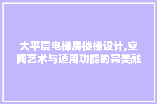 大平层电梯房楼梯设计,空间艺术与适用功能的完美融合
