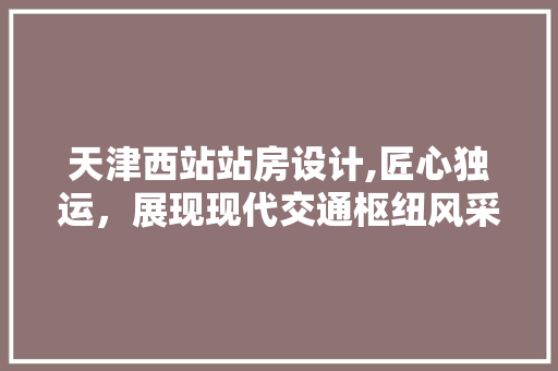 天津西站站房设计,匠心独运，展现现代交通枢纽风采
