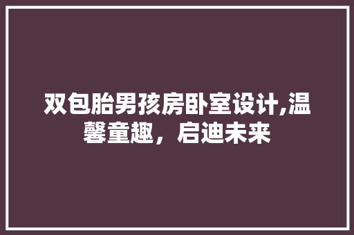 双包胎男孩房卧室设计,温馨童趣，启迪未来