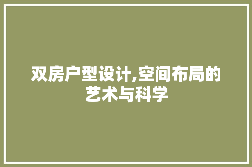 双房户型设计,空间布局的艺术与科学