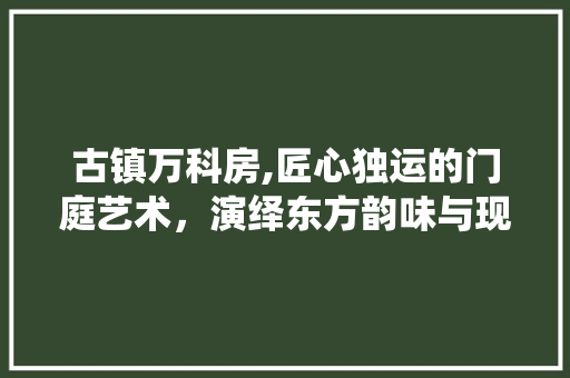 古镇万科房,匠心独运的门庭艺术，演绎东方韵味与现代美学