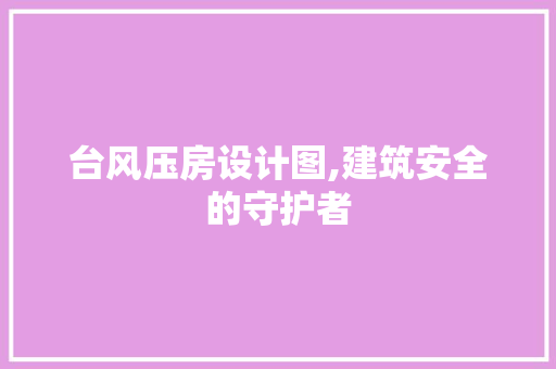 台风压房设计图,建筑安全的守护者