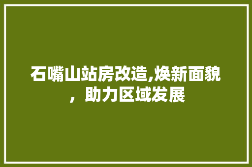 石嘴山站房改造,焕新面貌，助力区域发展