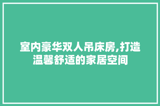 室内豪华双人吊床房,打造温馨舒适的家居空间