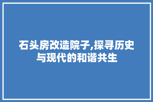 石头房改造院子,探寻历史与现代的和谐共生