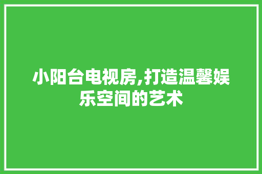 小阳台电视房,打造温馨娱乐空间的艺术