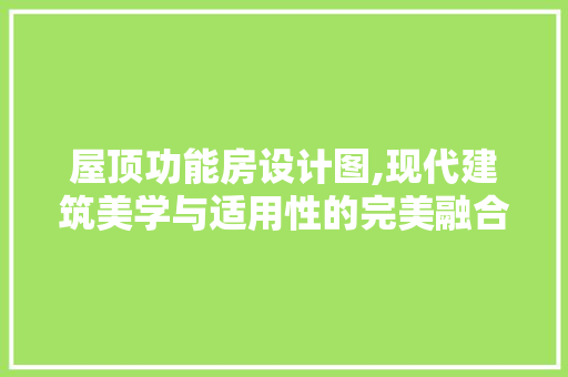 屋顶功能房设计图,现代建筑美学与适用性的完美融合