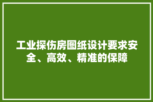 工业探伤房图纸设计要求安全、高效、精准的保障
