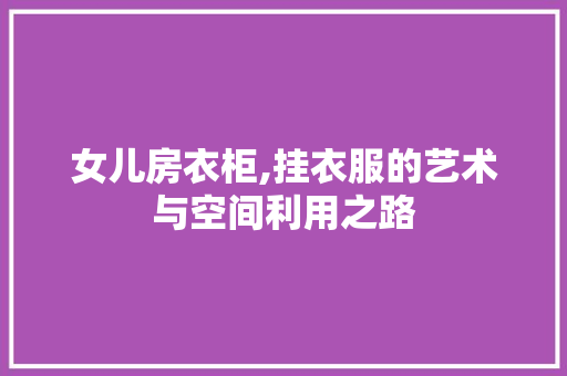 女儿房衣柜,挂衣服的艺术与空间利用之路
