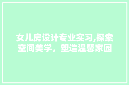 女儿房设计专业实习,探索空间美学，塑造温馨家园