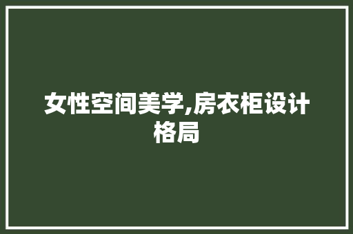 女性空间美学,房衣柜设计格局