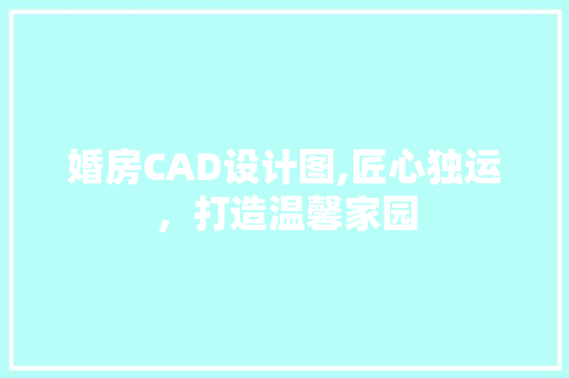 婚房CAD设计图,匠心独运，打造温馨家园