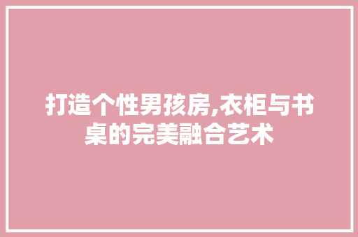打造个性男孩房,衣柜与书桌的完美融合艺术