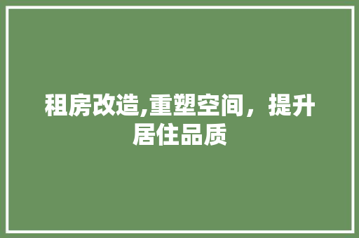 租房改造,重塑空间，提升居住品质