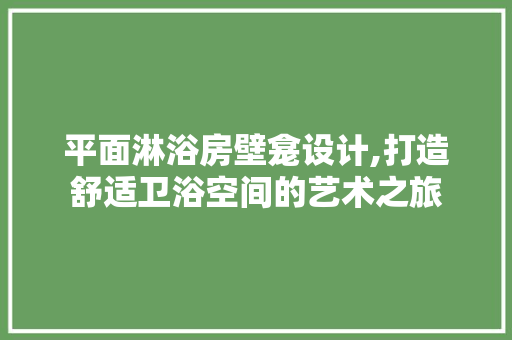 平面淋浴房壁龛设计,打造舒适卫浴空间的艺术之旅