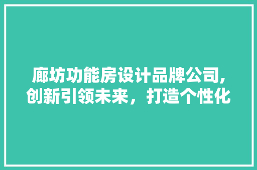 廊坊功能房设计品牌公司,创新引领未来，打造个性化空间解决方法