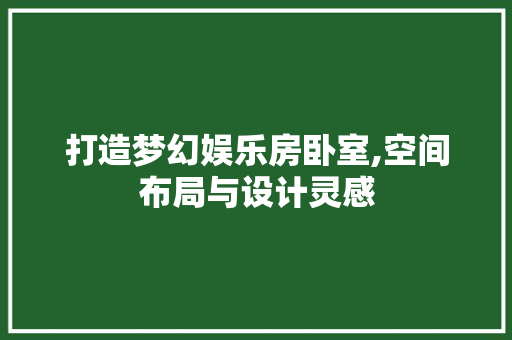 打造梦幻娱乐房卧室,空间布局与设计灵感