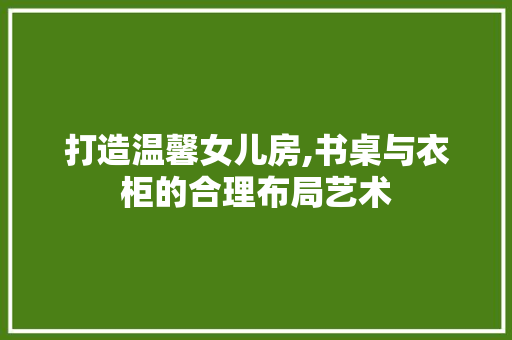 打造温馨女儿房,书桌与衣柜的合理布局艺术