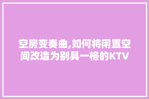 空房变奏曲,如何将闲置空间改造为别具一格的KTV