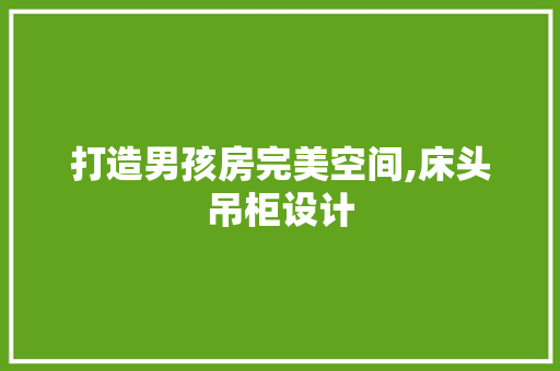 打造男孩房完美空间,床头吊柜设计