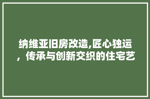 纳维亚旧房改造,匠心独运，传承与创新交织的住宅艺术