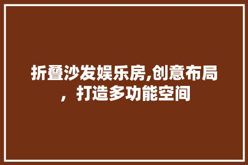 折叠沙发娱乐房,创意布局，打造多功能空间
