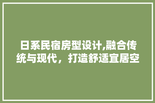 日系民宿房型设计,融合传统与现代，打造舒适宜居空间
