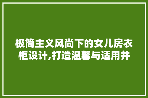 极简主义风尚下的女儿房衣柜设计,打造温馨与适用并存的居住空间