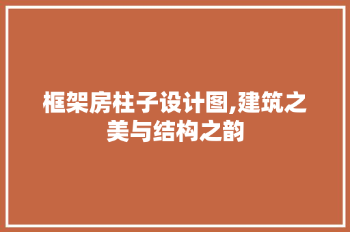 框架房柱子设计图,建筑之美与结构之韵