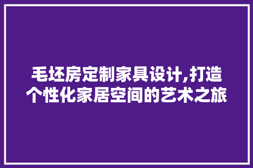 毛坯房定制家具设计,打造个性化家居空间的艺术之旅