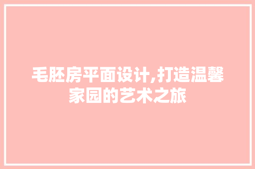 毛胚房平面设计,打造温馨家园的艺术之旅