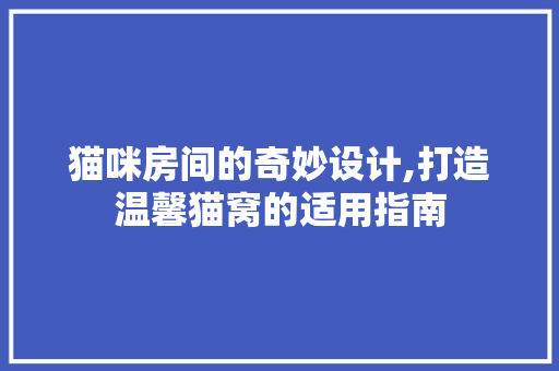 猫咪房间的奇妙设计,打造温馨猫窝的适用指南