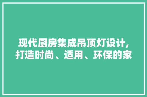 现代厨房集成吊顶灯设计,打造时尚、适用、环保的家居空间