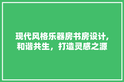 现代风格乐器房书房设计,和谐共生，打造灵感之源