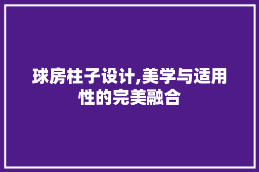 球房柱子设计,美学与适用性的完美融合