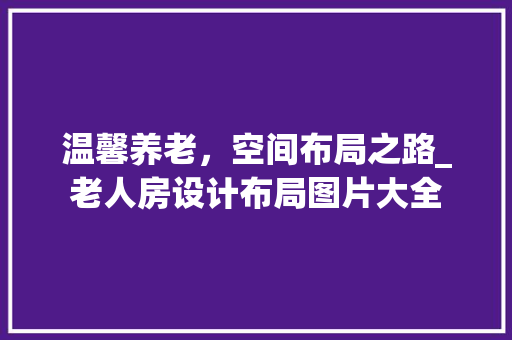 温馨养老，空间布局之路_老人房设计布局图片大全