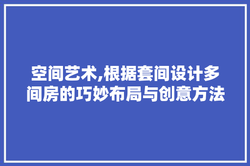 空间艺术,根据套间设计多间房的巧妙布局与创意方法