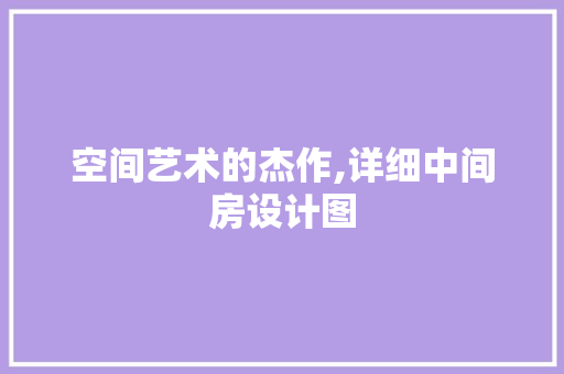 空间艺术的杰作,详细中间房设计图