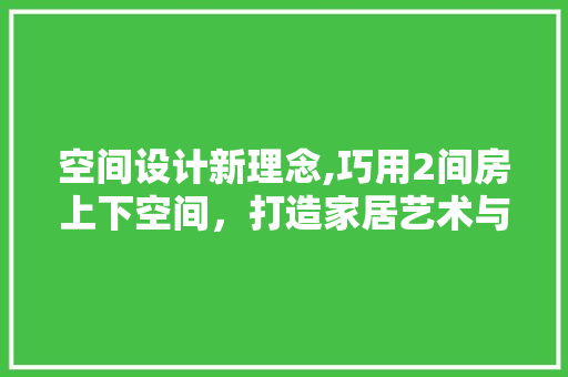 空间设计新理念,巧用2间房上下空间，打造家居艺术与适用性的完美融合