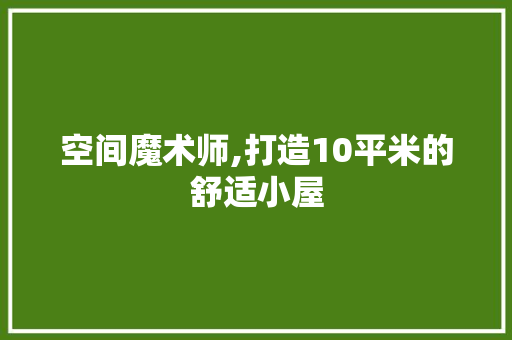空间魔术师,打造10平米的舒适小屋