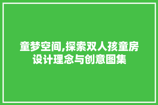童梦空间,探索双人孩童房设计理念与创意图集