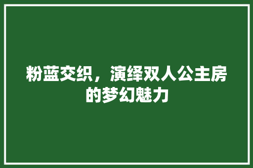 粉蓝交织，演绎双人公主房的梦幻魅力