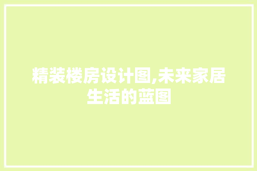 精装楼房设计图,未来家居生活的蓝图