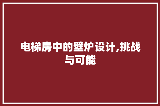 电梯房中的壁炉设计,挑战与可能
