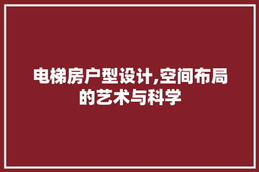 电梯房户型设计,空间布局的艺术与科学