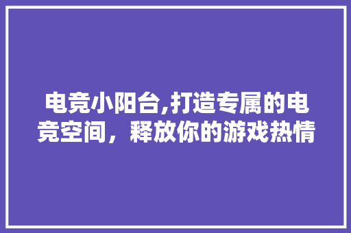 电竞小阳台,打造专属的电竞空间，释放你的游戏热情